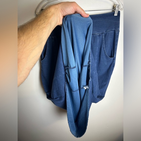 Indigo Pure Jill Navy Blue Cowgirl Chic Midi Skirt Minimalist Old money size S - Picture 9 of 11